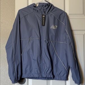 New Balance Slate Blue Hooded Jacket